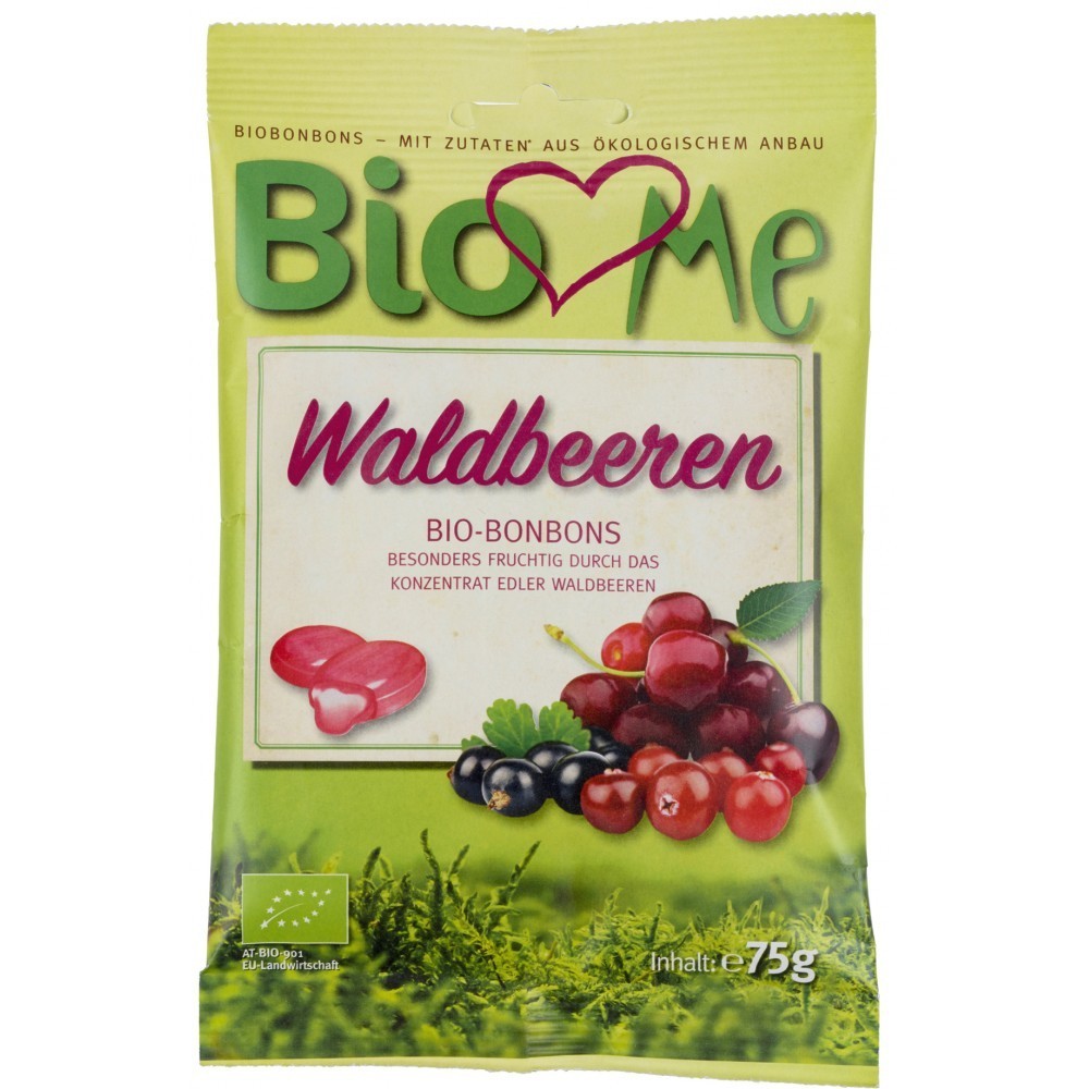 BIO Loves Me Bomboane bio cu fructe de padure 75g