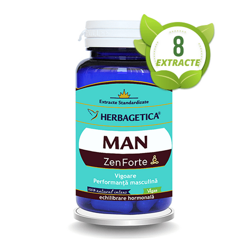 Herbagetica MAN, Zen Forte, Performanta sexuala masculina, 60cps