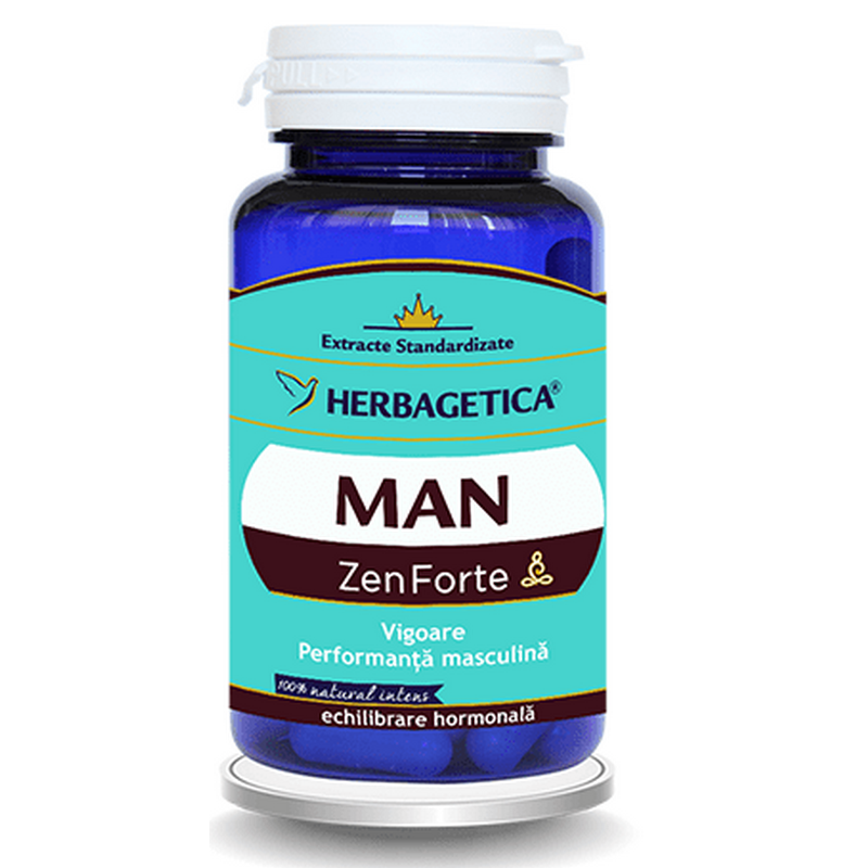 Herbagetica MAN, Zen Forte, Performanta sexuala masculina, 60cps