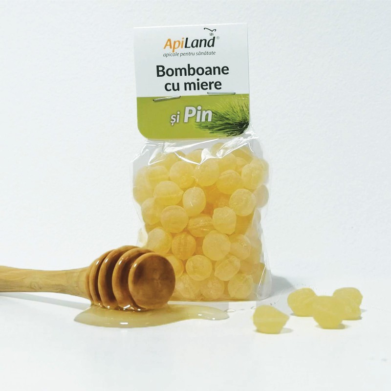 Apiland Bomboane cu miere si pin 100g