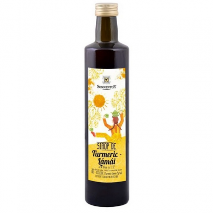 Sonnentor Sirop BIO, Turmeric-Lamai, fara adaos zahar-indulcit cu concentrat de  pere, 500 ml