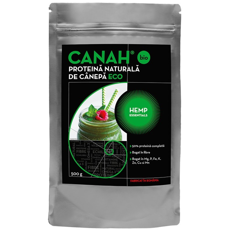 Canah Pudra proteica din canepa BIO 500g