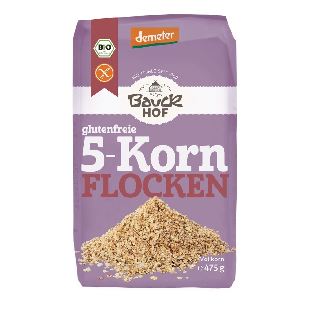 BauckHof Fulgi din 5 cereale fara gluten 475g
