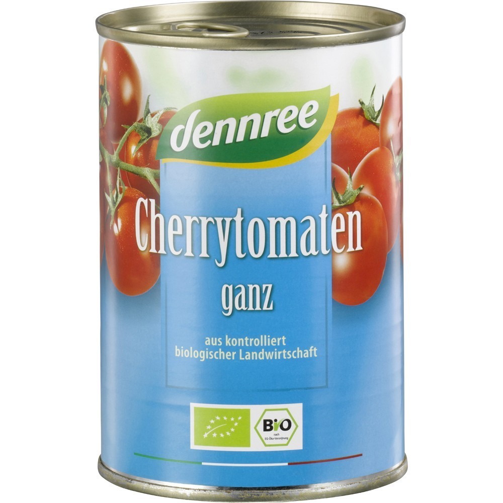 Dennree Rosii cherry intregi la conserva 400g