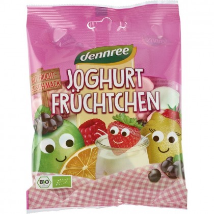 Dennree Jeleuri cu iaurt si fructe ecologice 90g