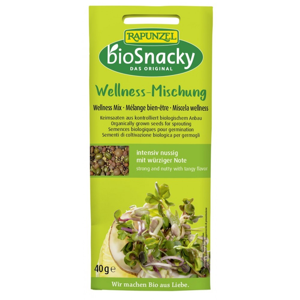 BioSnacky Rapunzel Amestec Wellness de seminte pentru germinat 40g