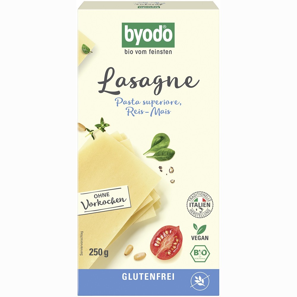 Byodo Lasagna din porumb si orez fara gluten 250g