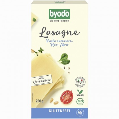 Byodo Lasagna din porumb si orez fara gluten 250g