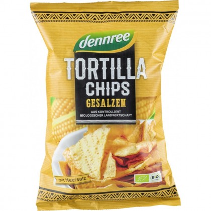 Dennree Tortilla chips cu sare eco 125g