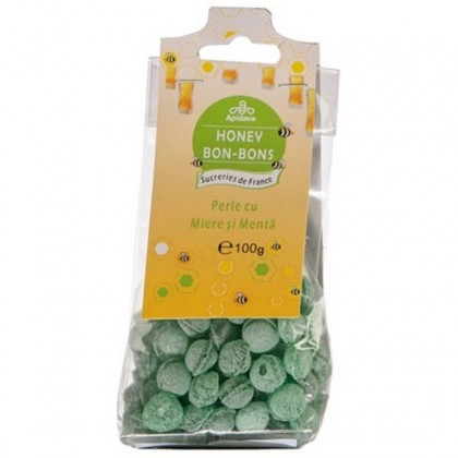 Apidava Bomboane Perle cu Miere si Menta,100g