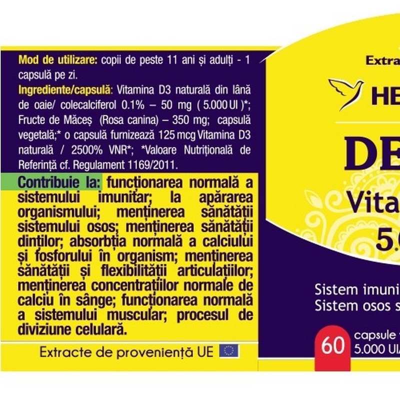 Herbagetica Detrix Vitamina D3 5000 UI