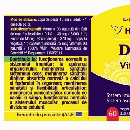 Herbagetica Detrix Vitamina D3 3000 UI