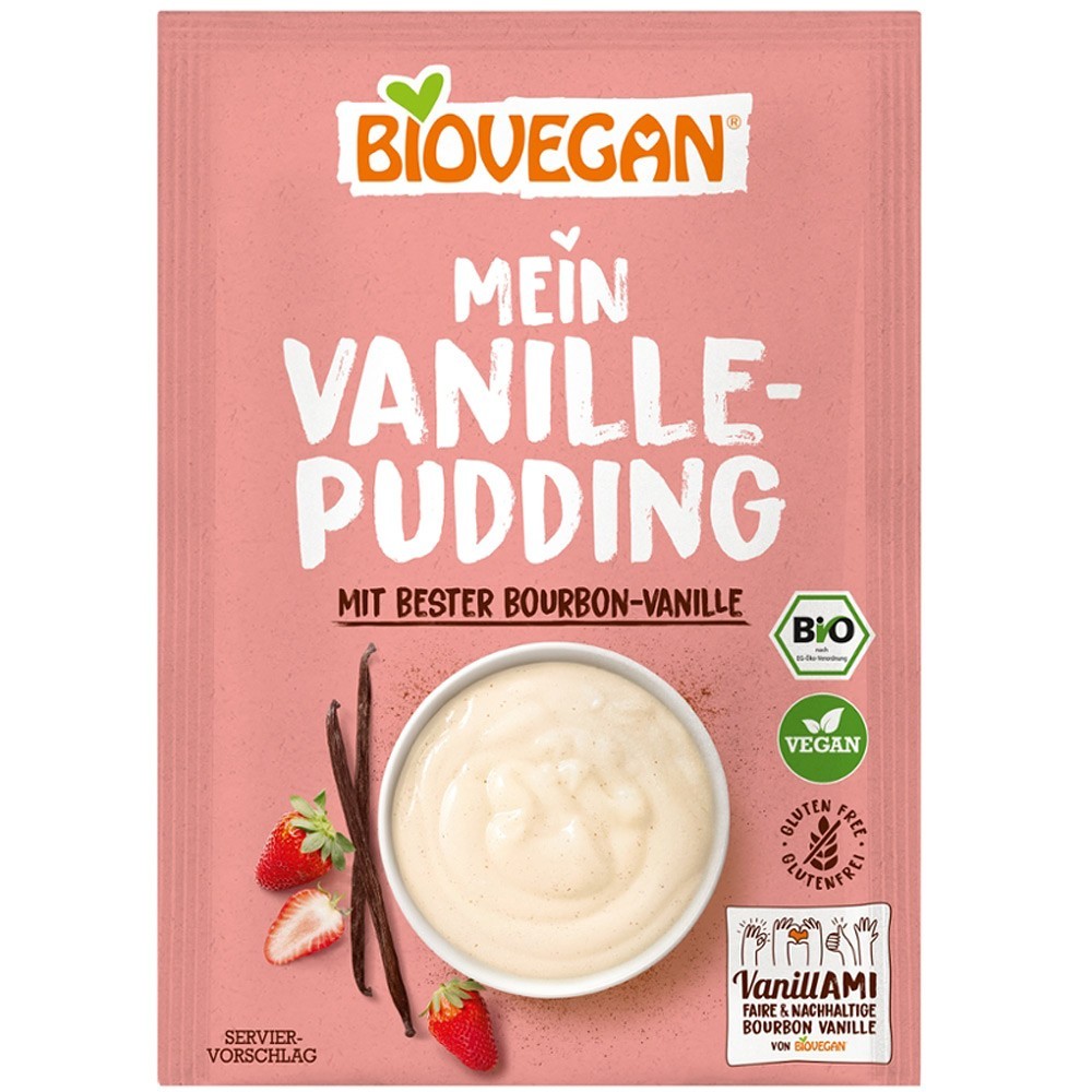 Biovegan Pudra budinca vanilie bio fara gluten 33g