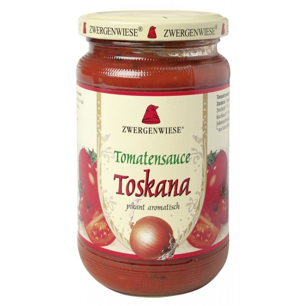 Zwergenwiese Sos bio de tomate Toskana picant 340ml