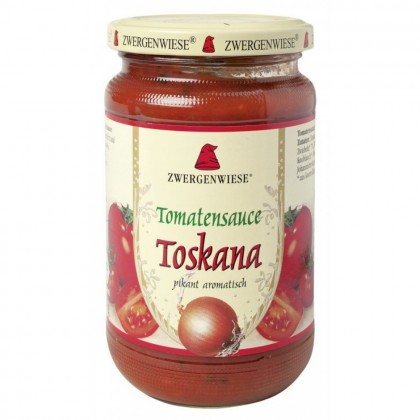 Zwergenwiese Sos bio de tomate Toskana picant 340ml