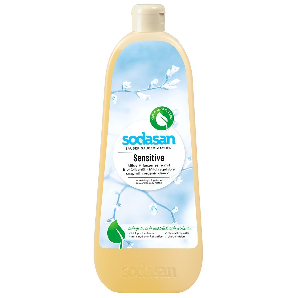 Sodasan Sapun lichid pentru ingrijire naturala sensitiv Refill 1L