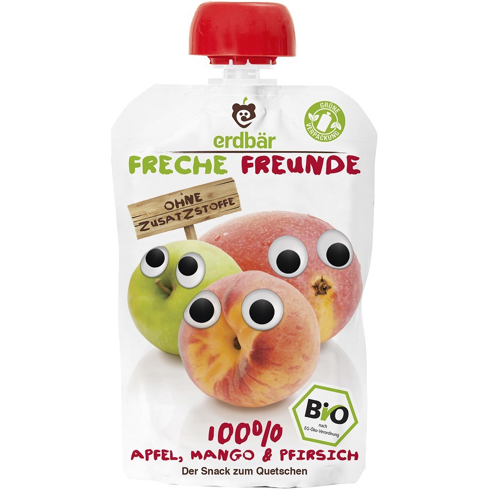 Erdbar Freunde BIO Piure de mere mango si piersici 100g