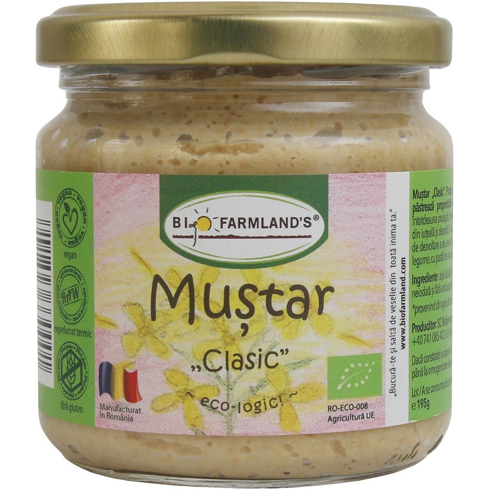 BioFarmland bio Mustar clasic 195g