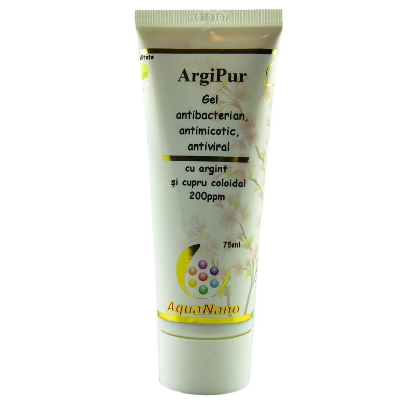 Aqua Nano Gel antibacterian cu Argint si Cupru Coloidal 75ml