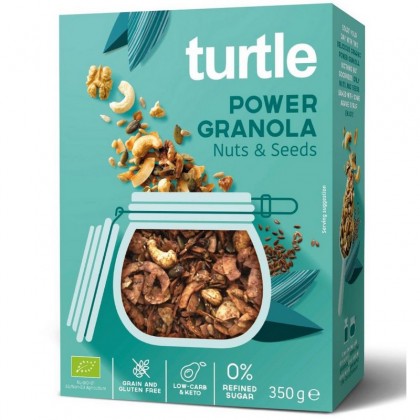 Turtle BIO Power Granola cu nuci si seminte, 350g