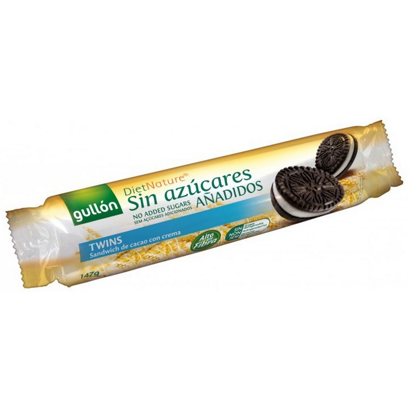 Gullon Biscuiti OREO umpluti cu crema cacao, fara zahar, 147g