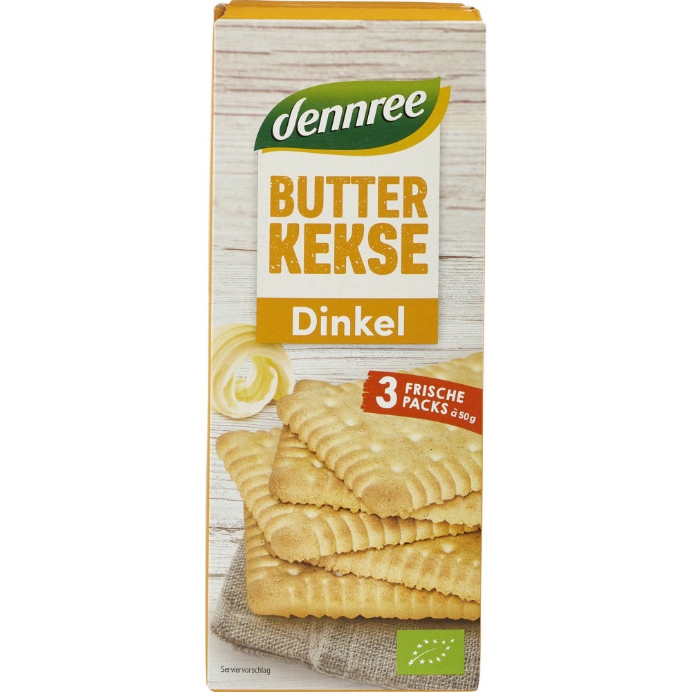 Dennree Biscuiti din spelta si unt Butterkeks 150g