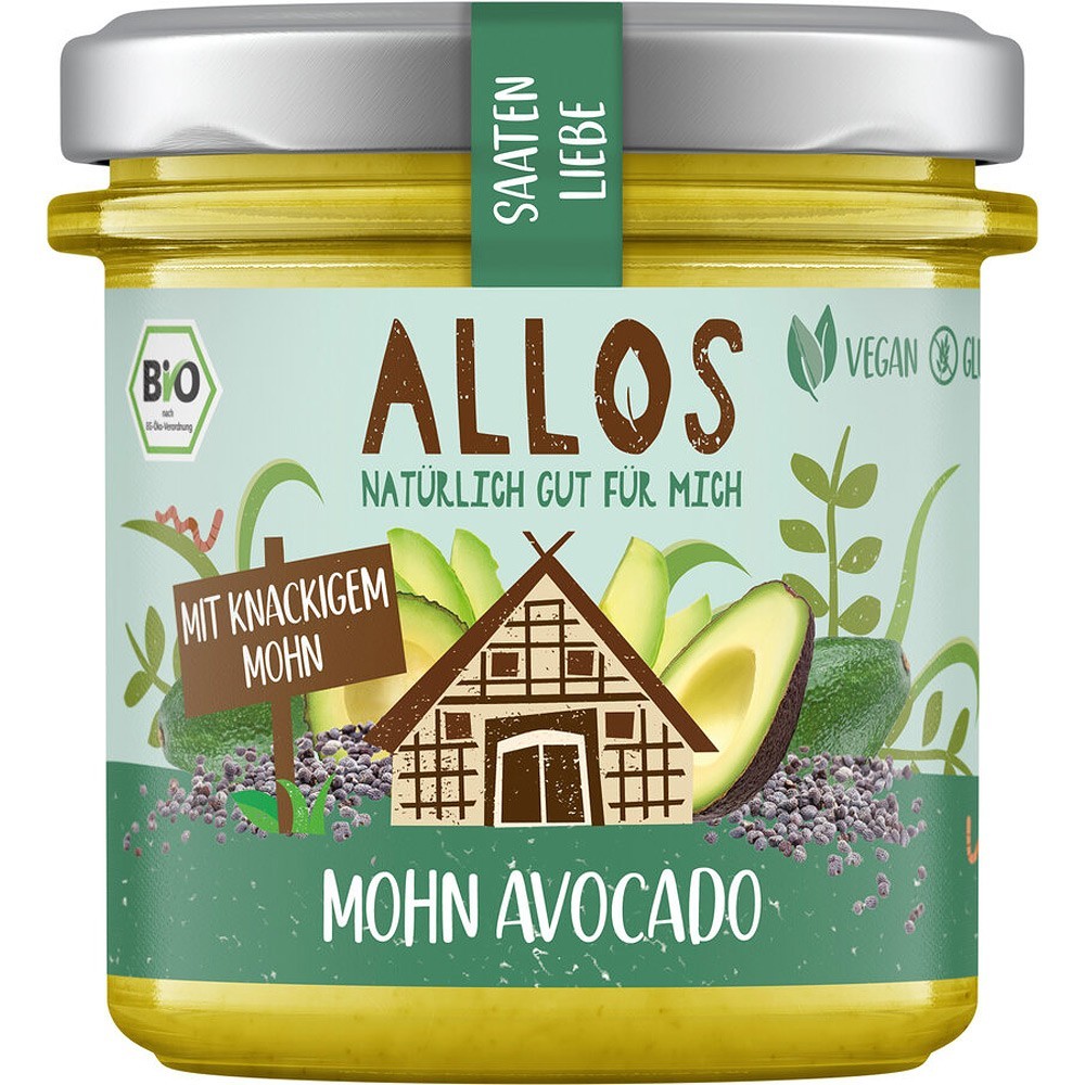 Allos Crema tartinabila din seminte cu mac si avocado fara gluten 135g