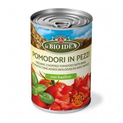 La Bio Idea Rosii bucati cu busuioc 400g