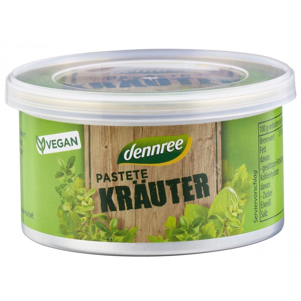 Dennree Pateu vegetal cu ieburi aromatice 125g