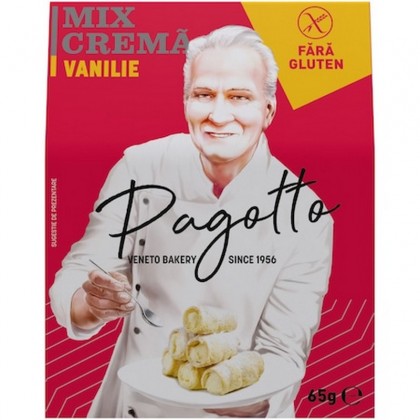 Pagotto Mix crema vanilie pentru prajituri, fara gluten, 65g