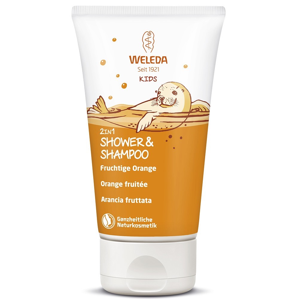 Weleda Gel de dus si sampon cu portocale 2 in 1 pentru copii 150ml