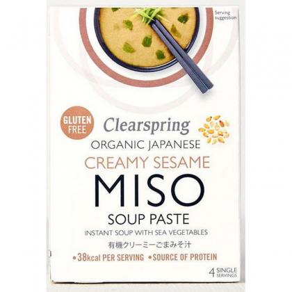 Clearspring BIO Supa Miso instant cu susan si alge, 60g