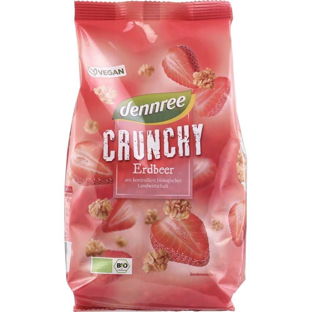 Dennree Cereale crocante cu capsuni 375g