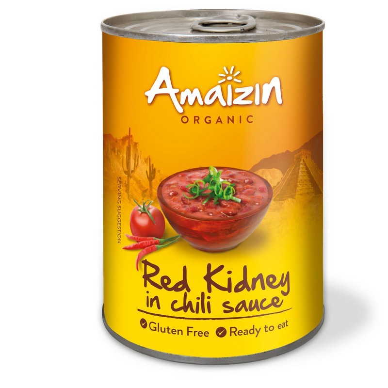 Amaizin ECO Fasole rosie in Sos Chili 400g