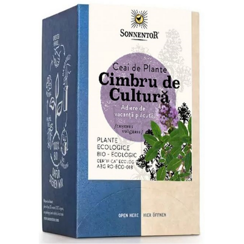 Sonnentor Ceai BIO de Plante Cimbru de Cultura, 18 plicuri, 21,6g