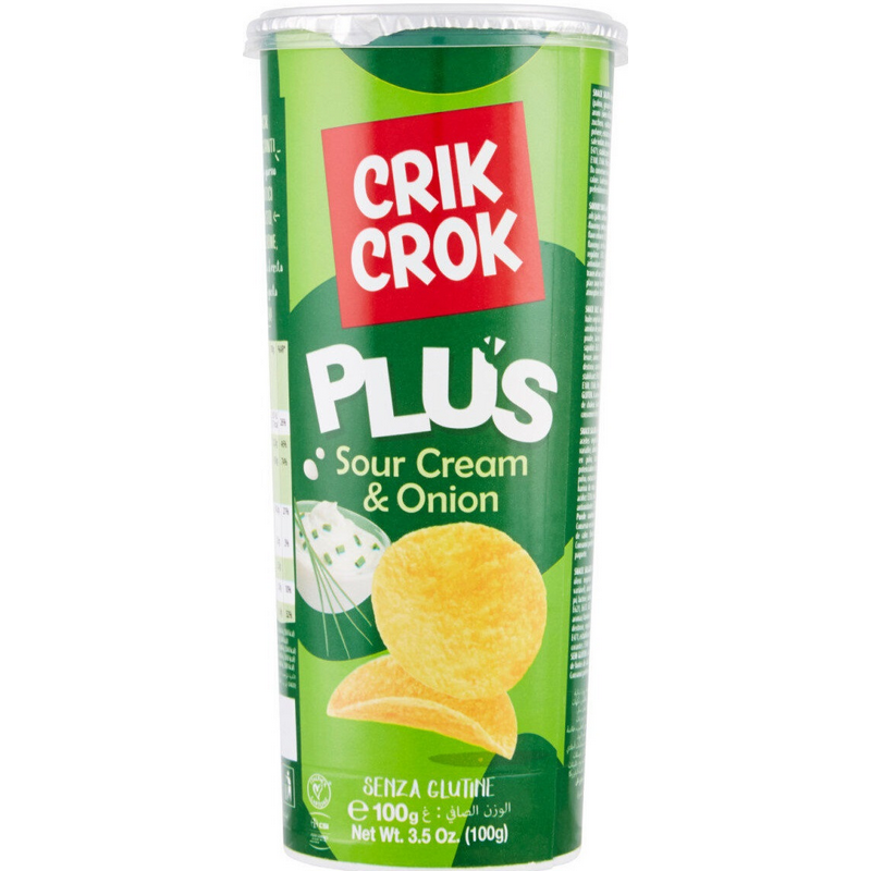 Crik Crok Chipsuri din cartofi cu smantana si ceapa, fara gluten, 100g