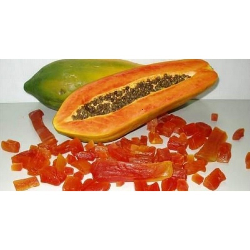 BSF Papaya confiata cuburi , 500g