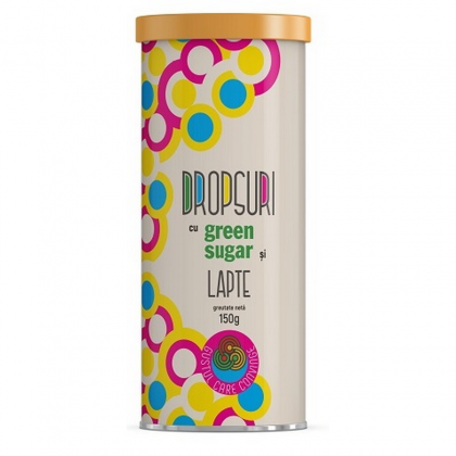 Laboratoarele Remedia Dropsuri cu green sugar si lapte, 150g