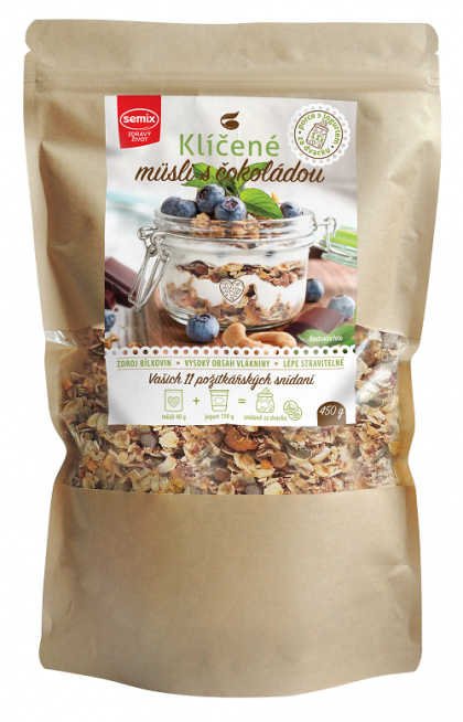 Semix Musli germinat cu ciocolata, fara gluten,  450g