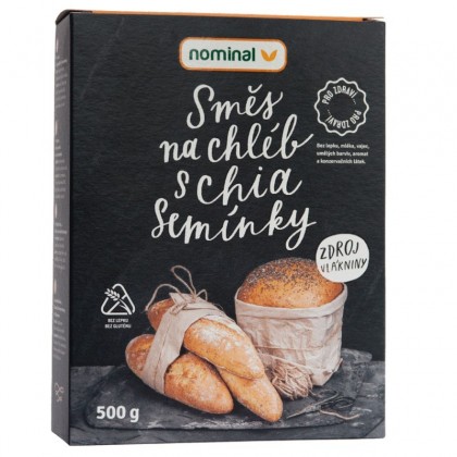 Nominal Mix pentru paine cu seminte de chia fara gluten, 500g