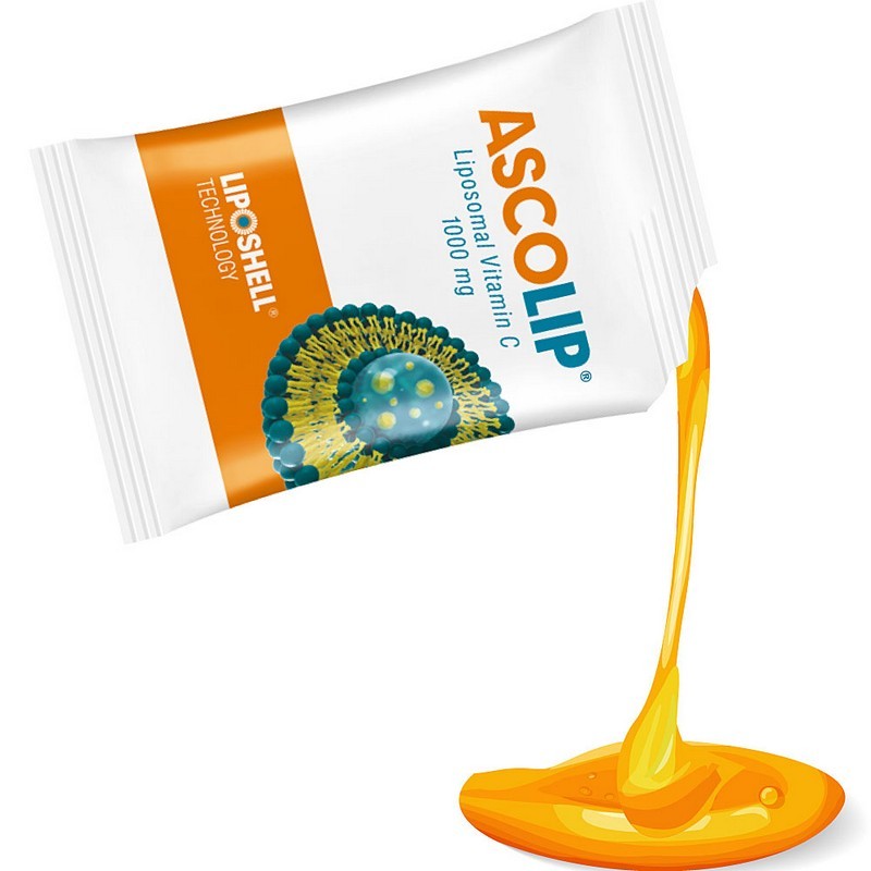 Ascolip Vitamina C, 1000mg, lipozamala, 30 plicuri