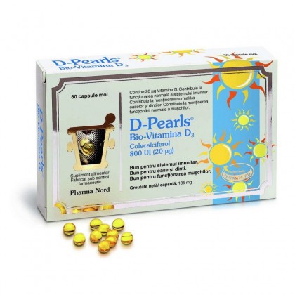 Pharma Nord Bio-Vitamina D3-D pearls, 80cps