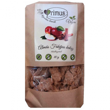 Primus Biscuiti Vegani cu Mar si scortisoara, fara gluten, fara zahar, 80g