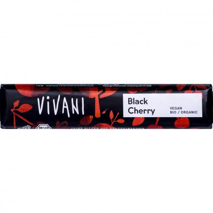 Vivani Baton de ciocolata amaruie cu visine VEGAN 35g