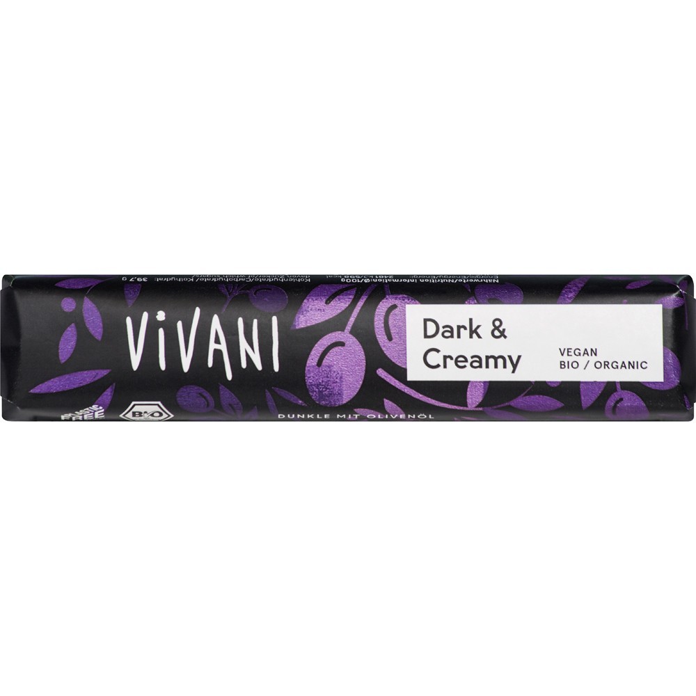 Vivani Baton de ciocolata neagra cremoasa 35g