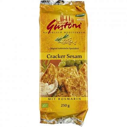 Gustoni Biscuiti bio crocanti cu susan si rozmarin 250g