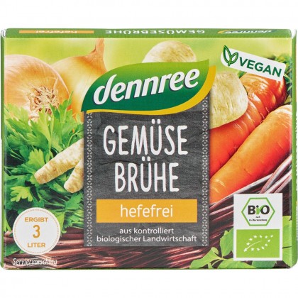 Dennree Cuburi pentru supa de legume fara drojdie 6 bucati 60g