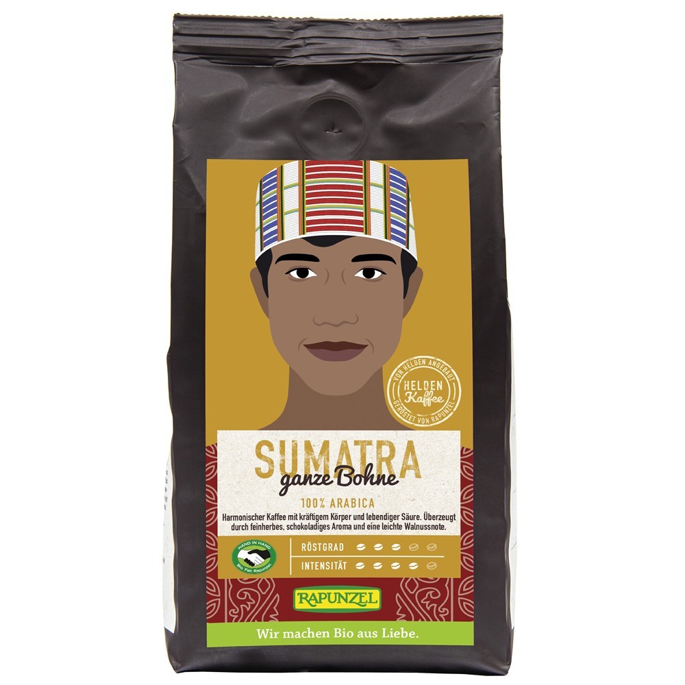 Rapunzel Cafea Arabica boabe Sumatra 250g