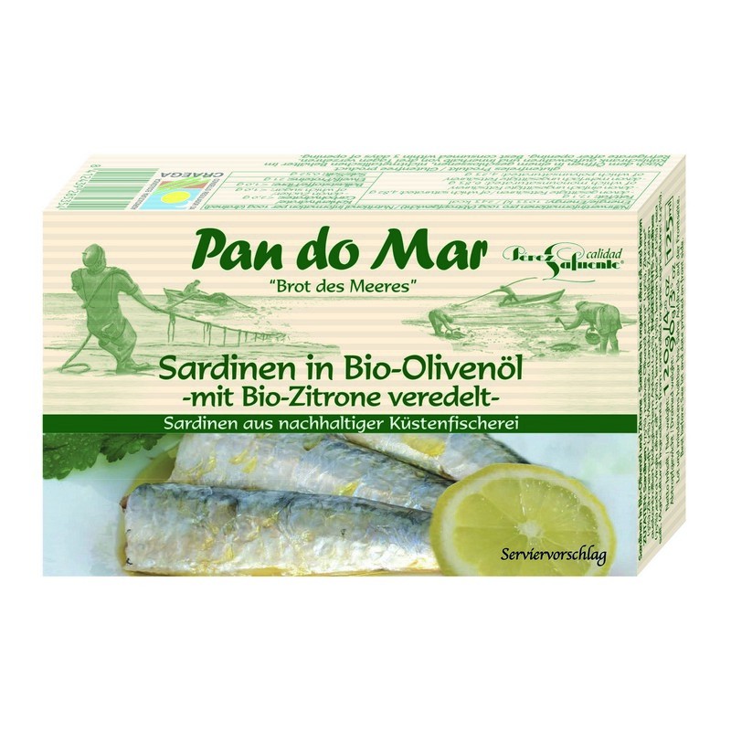 Pan Do Mar Sardine in ulei de masline cu lamaie 120g