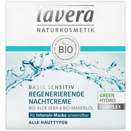 Lavera Crema de noapte regeneranta cu aloe vera bio si ulei de migdale bio 50ml